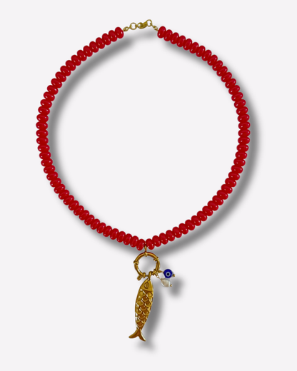 COLLAR ROSSO MARE