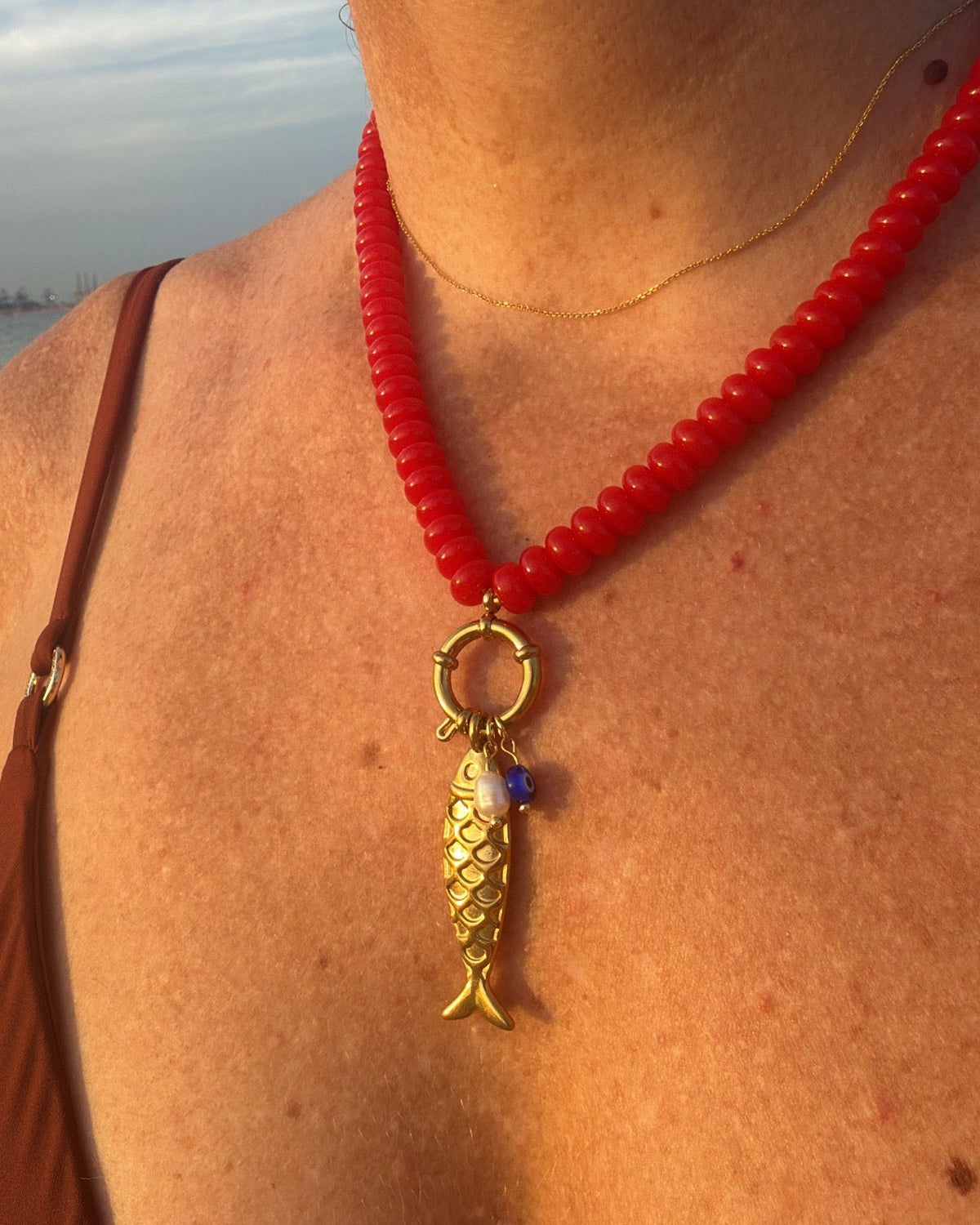 COLLAR ROSSO MARE