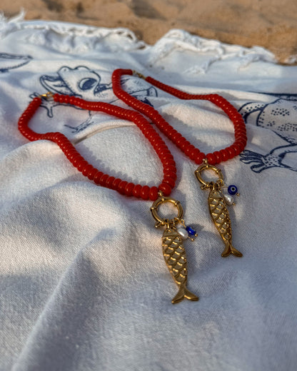 COLLAR ROSSO MARE